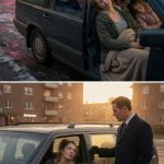 Single mom slept in her car with her three children for six nights… until the driver of a billionaire who had bought her building knocked on her car window…..