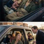 Single mom slept in her car with her three children for six nights… until the driver of a billionaire who had bought her building knocked on her car window…..